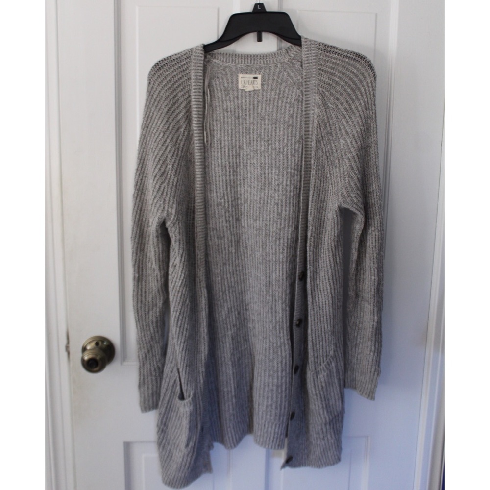 Long Knit Grey Cardigan